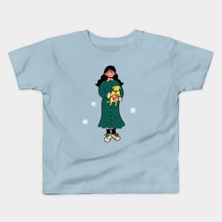 Girl holding Dog Kids T-Shirt